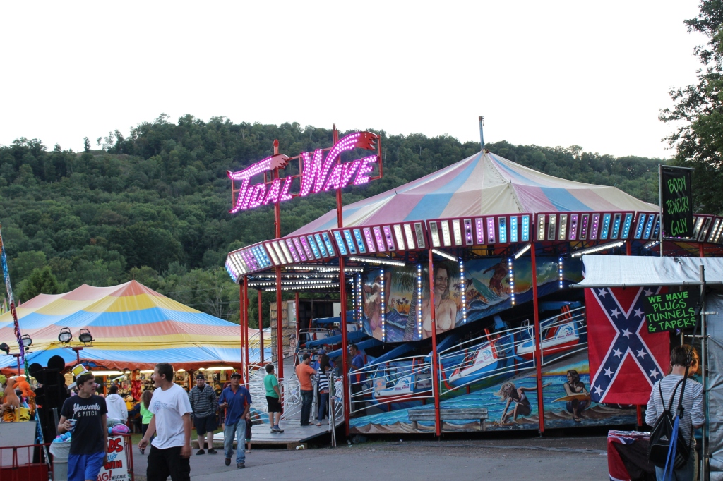 Confederate flag flies and sells at the fair in Walton, New York